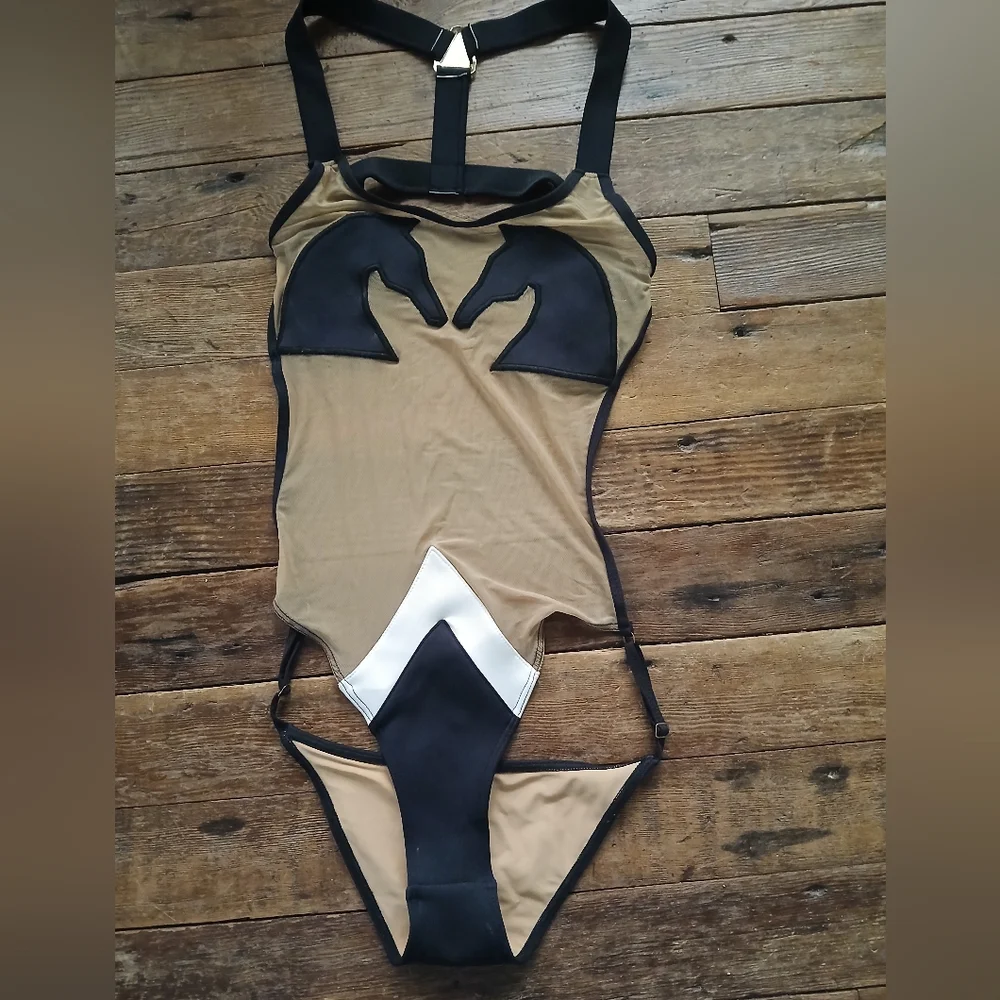 Pacific AND Driftwood Le CHEVALIER Swimsuit FESTIVAL WEAR New RaRe